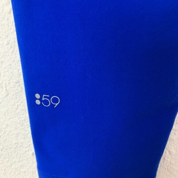 Splits59 Blue Cropped Leggings Mesh Panel Stretchy Activewear Small - Picture 5 of 7